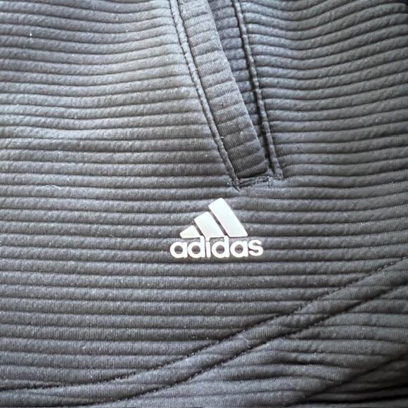Adidas Golf Women's Textured Full-Zip Black Ribbed Jacket Size XL - Picture 6 of 7